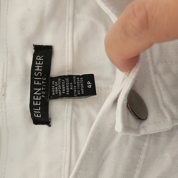 Eileen Fisher White Jeans - Picture 3 of 4